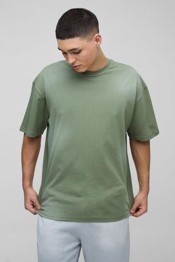 Oversized Spray Wash T-shirt khaki