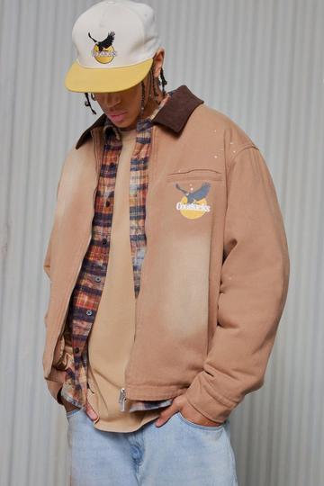 Coolkicks Graphic Twill Worker Jacket camel