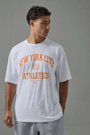 Man Active New York City Athletics Oversized T-shirt white