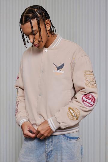 Boxy Twill Coolkicks Bomber Jacket taupe