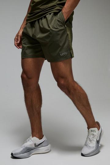 Man Active Stretch Woven 5inch Shorts khaki