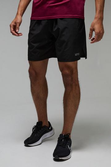 Black Man Active 7inch Perforated Grid Short