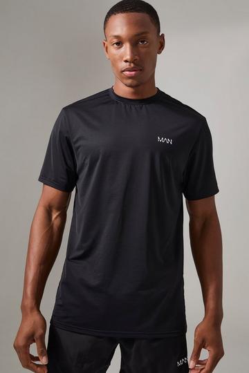 Man Active Grid T-shirt black