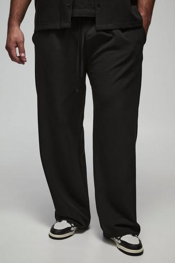 Plus Stretch Woven Relaxed Fit Trousers black