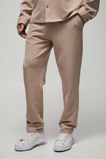 Tall Stretch Woven Tapered Trousers stone