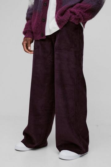 Extreme Baggy Corduroy Trouser plum