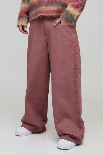 Extreme Baggy Fit Washed Jeans mauve