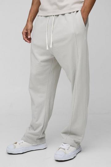 Loose Fit Drop Crotch Loopback Jogger light grey