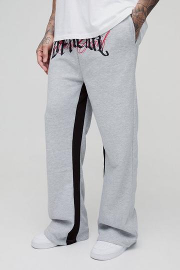 Tall Official Embroidery Relaxed Flare Jogger grey marl