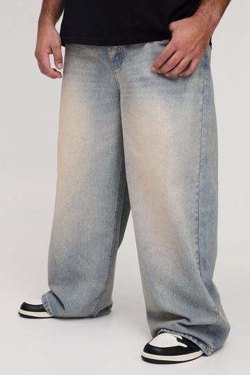 Plus Stonewash Baggy Jeans stonewash