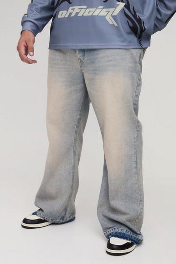 Plus Stonewash Rigid Flared Jeans stonewash