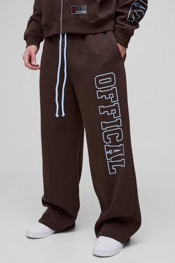 Official Wide Leg Joggingbroek chocolate