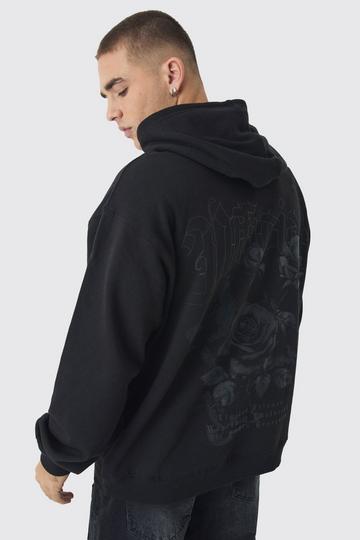 Oversized Official Rose Graphic Hoodie black