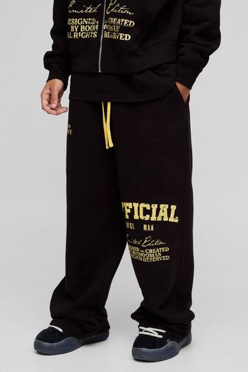 Official Wide Leg Joggingbroek black