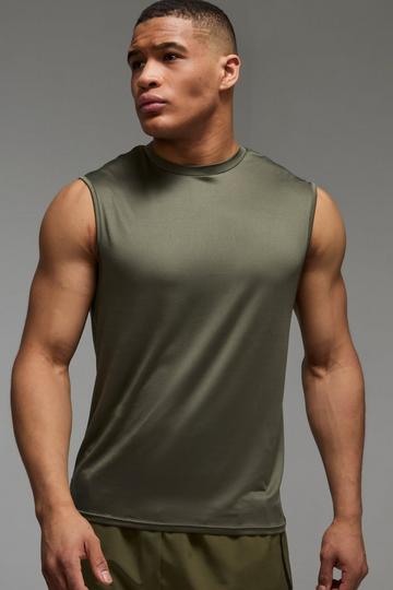 Man Active Lightweight Essentials Gym Tank khaki