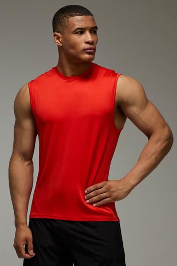 Man Active Regular Lightweight Essentials Gym Tank red