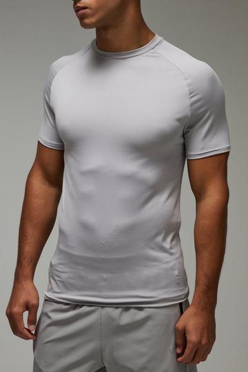 Man Active Dun Muscle Fit Essentials Raglan T-Shirt grey
