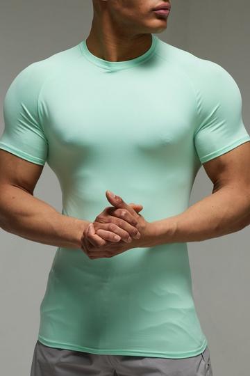 Man Active Dun Muscle Fit Essentials Raglan T-Shirt light green