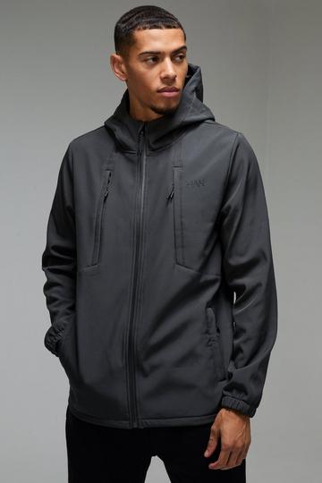 Man Active Softshell Jacket charcoal