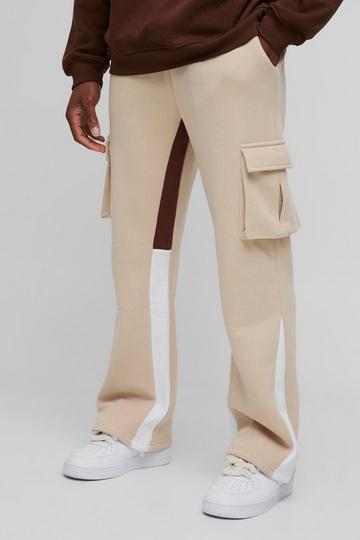 Regular Fit Gusset Cargo Jogger taupe