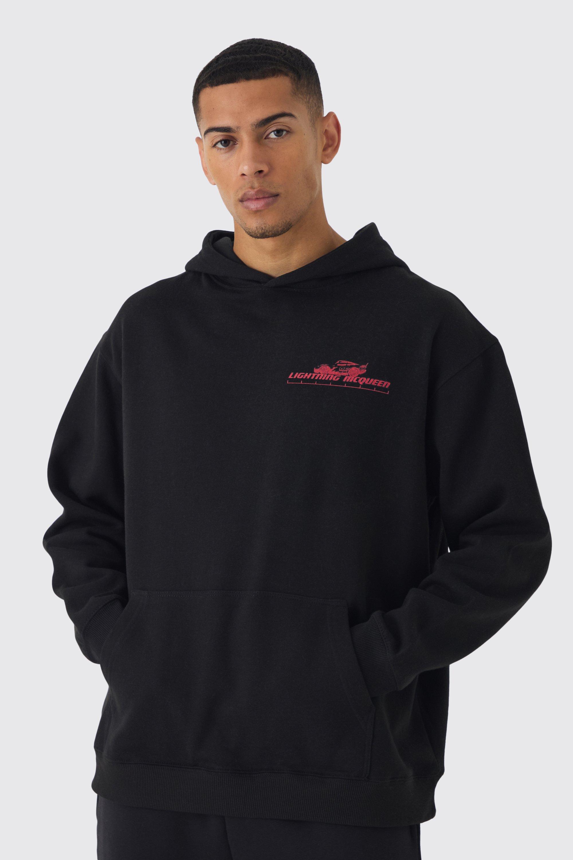 Boohoo mens black hoodie sale