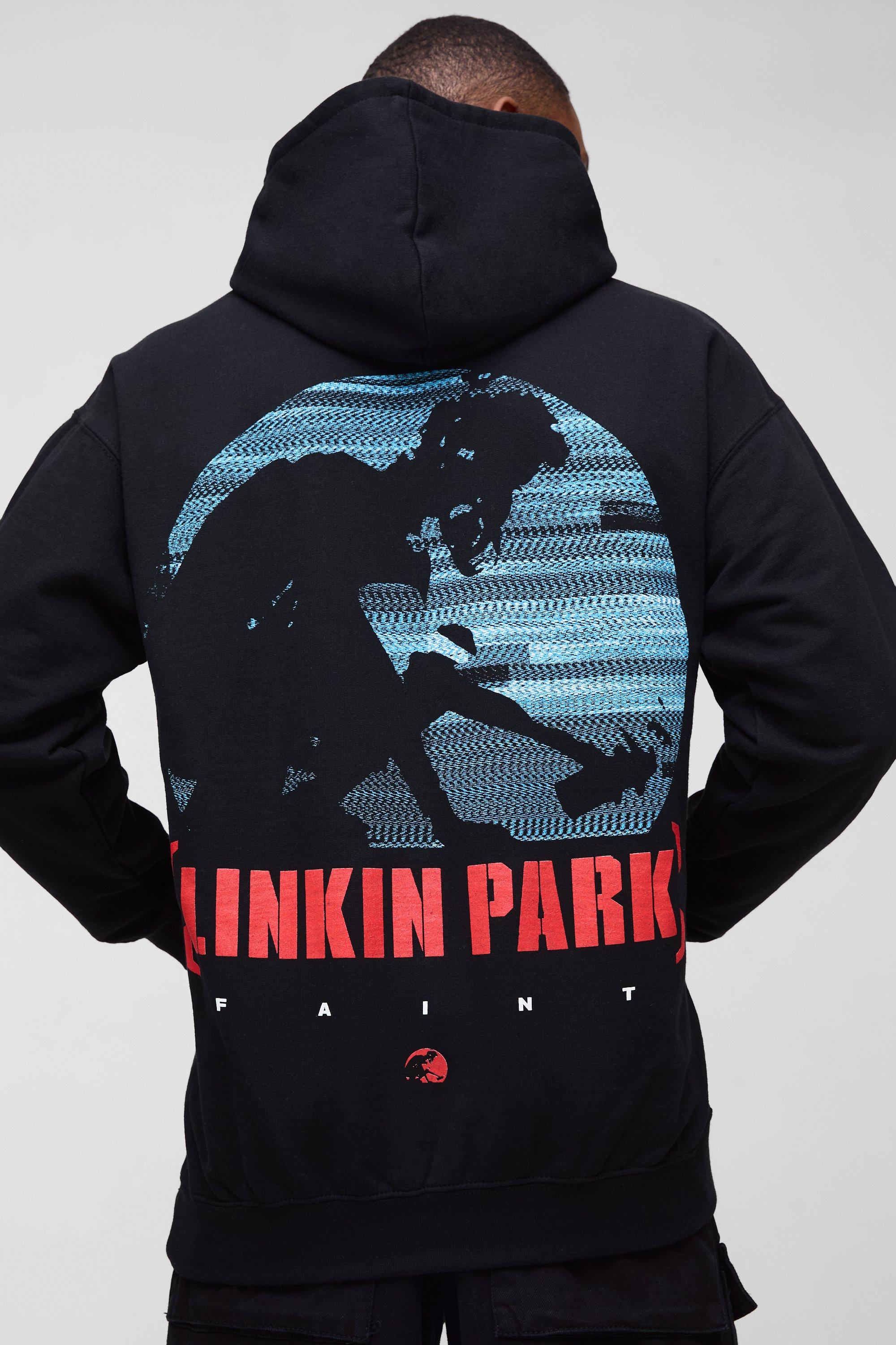 Oversized Linkin Park Band License Print Hoodie boohoo