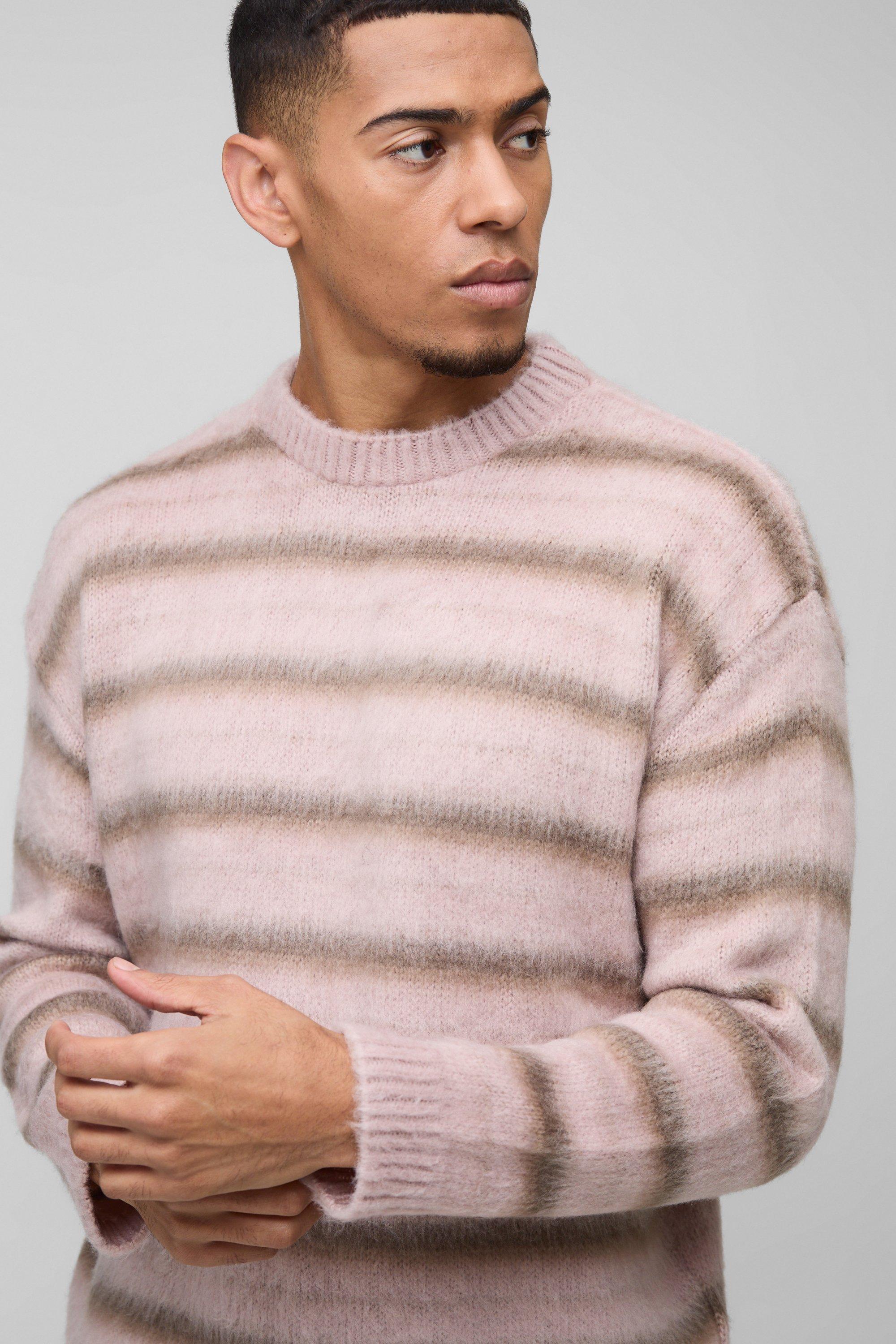 Oversized Brushed Crew Neck Knitted Jumper boohoo