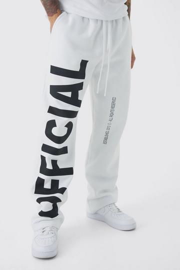 Jogging large à slogan - Official white