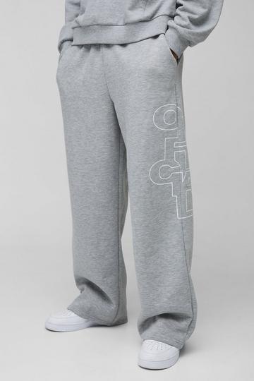 Grey Wide Leg Official Outline Jogger