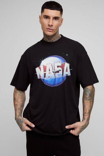 Tall Oversized Gelicenseerd Nasa T-Shirt black