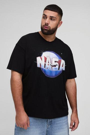 Plus Oversized Gelicenseerd Nasa T-Shirt black