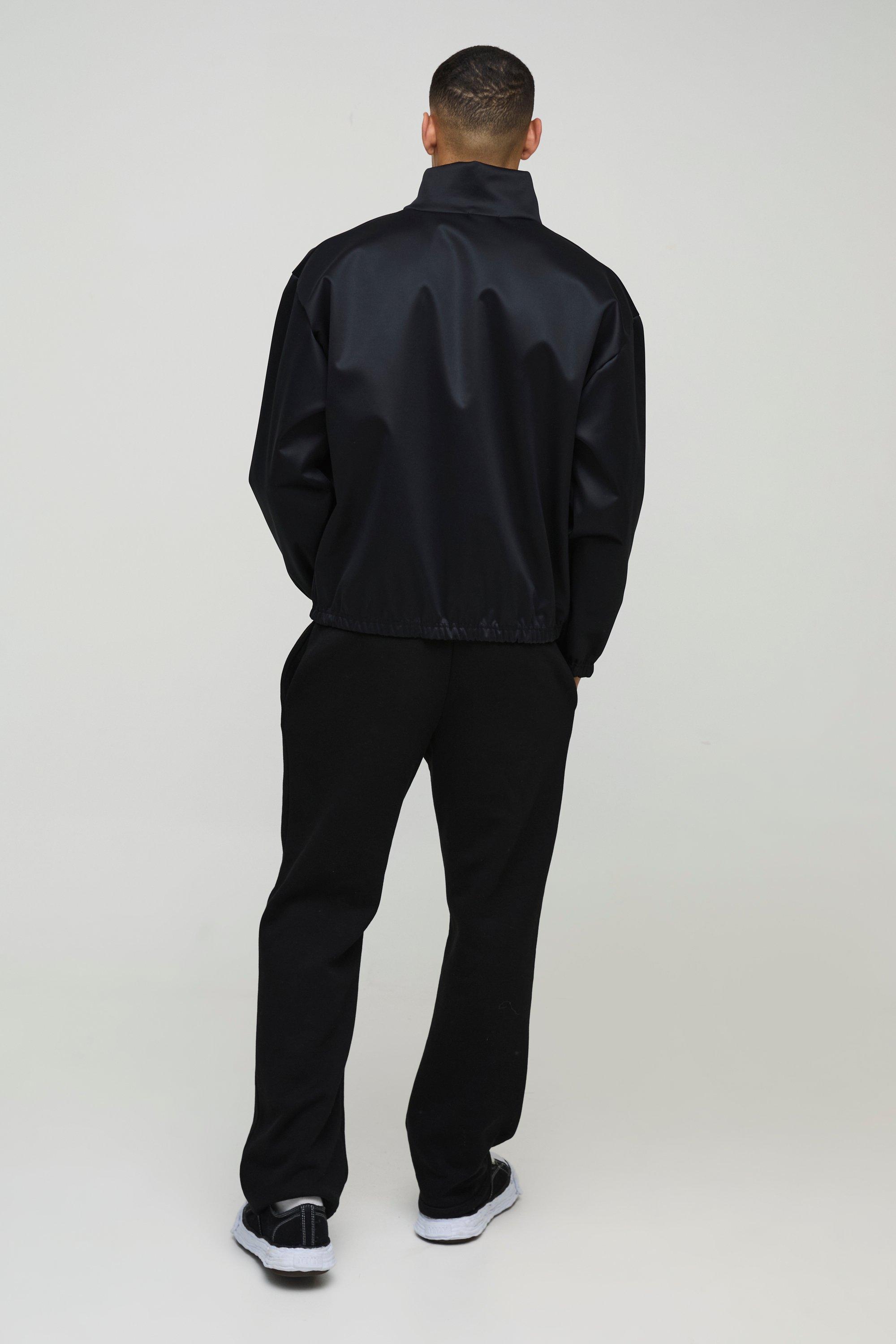Extreme Oversized Boxy Scuba Zip Through Jacket | boohoo USA