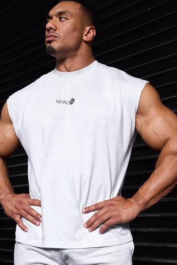 Man Active X OG Gym Oversized Sleeveless T-shirt grey marl