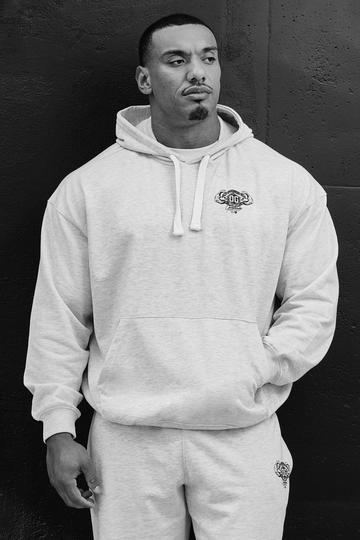 Man Active X OG Gym Oversized Hoodie grey marl