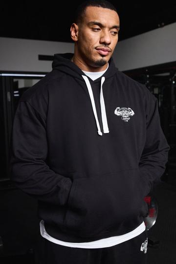 Man Active X OG Gym Oversized Hoodie black