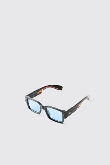 Square Plastic Sunglasses blue