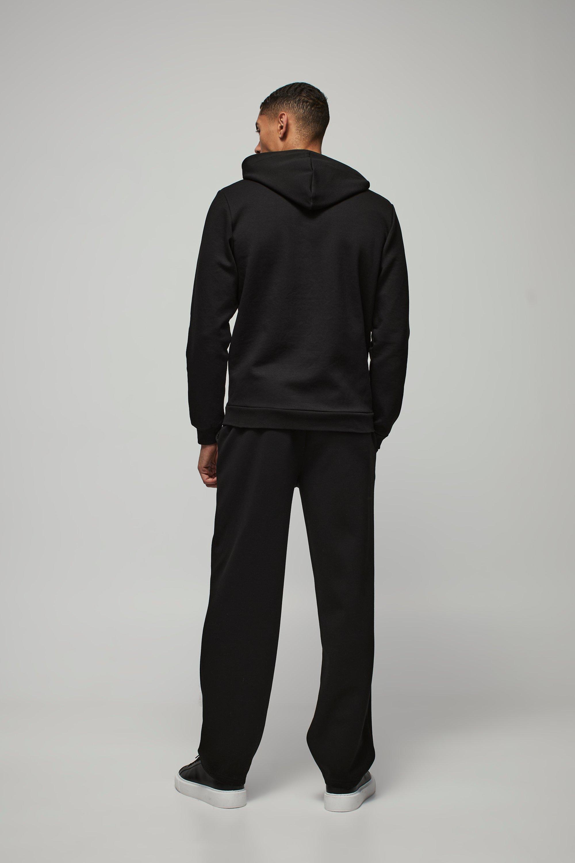 Black slim fit hoodie men's on sale