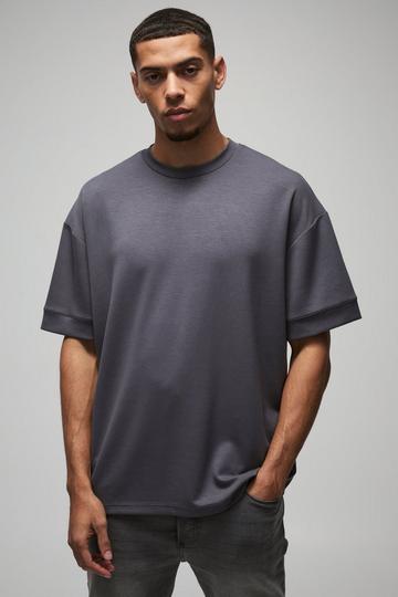 Oversized Peached T-Shirt slate grey