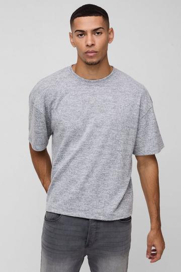 Oversized Boxy Brushed Marl T-shirt grey