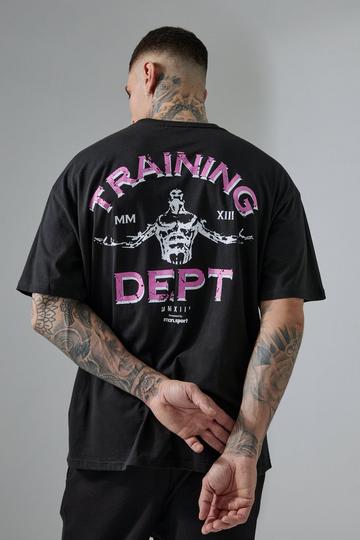 Tall Man Active Training Dept. Oversized T-shirt black