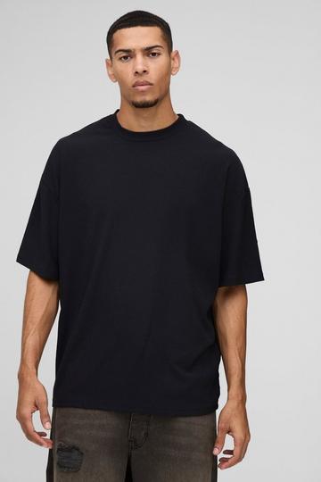 Oversized Textured T-Shirt black