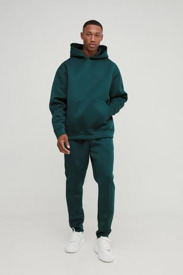 Oversized Bonded Scuba Hooded Tracksuit forest