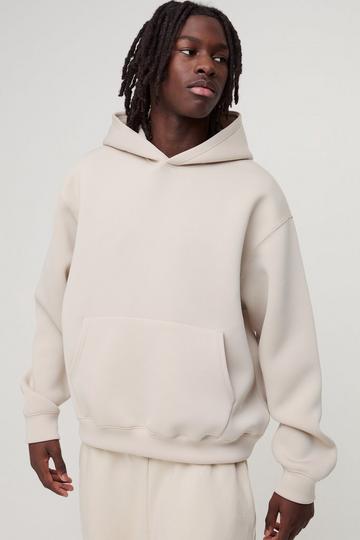 Oversized Boxy Scuba Hoodie stone