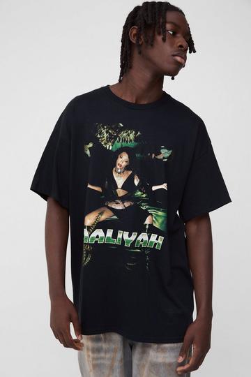 Oversized Gelicenseerd Aaliyah T-Shirt black