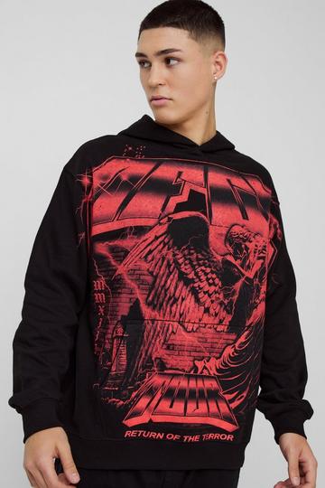 Oversized Large Scale Gothic Renaissance OFCL Graphic Hoodie black