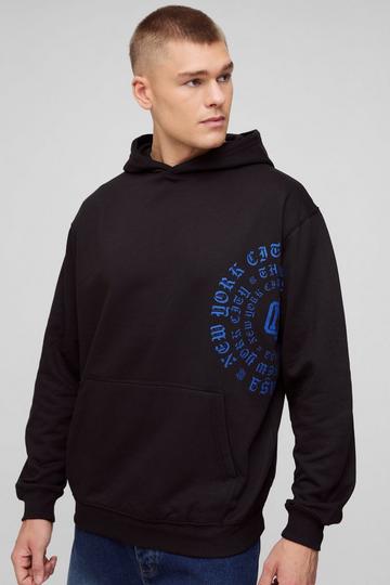 Oversized Oversized Gothic Hoodie Met Tekst En Print black