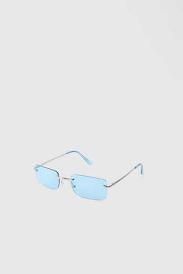 Bhm Rimless Sunglasses In Blue blue