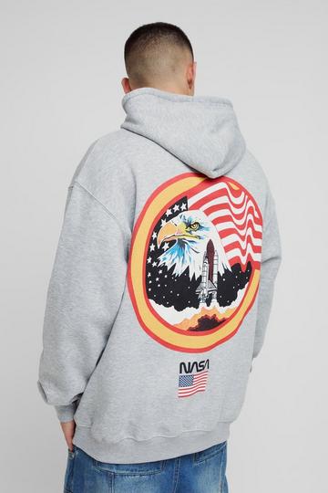 Oversized Gelicenseerde Nasa Hoodie Met Print charcoal