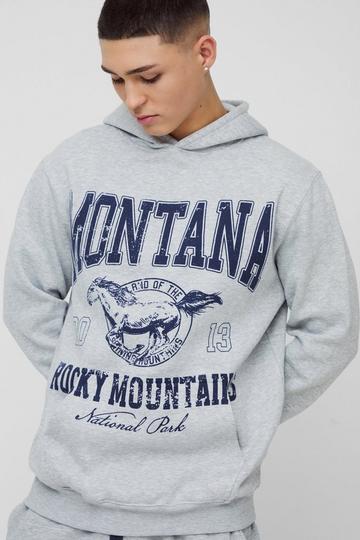 Western Varsity Hoodie grey marl