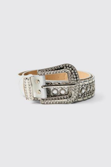 Silver Western Frost Studded Belt